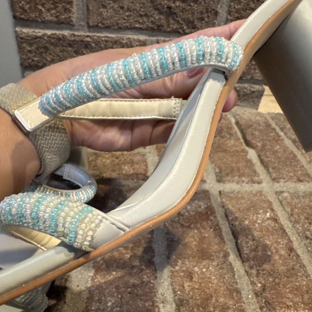 Dolce Vita Womens Nolah Beaded Sandals Mint Multi Leather Block Heel Slides 8.5 - Picture 13 of 15